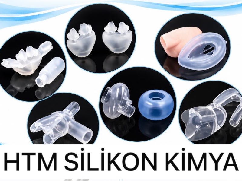 Silikondan üretilmiş medikal maske, konnektör ve parçalar
