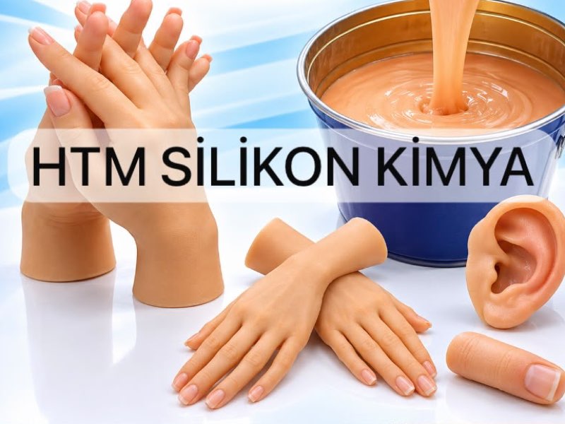 Silikon el, kulak ve parmak protezleri ile ten rengi silikon